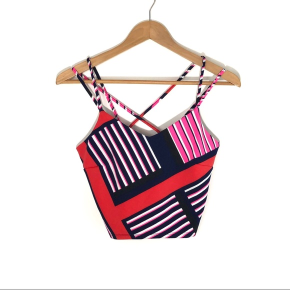 Express Tops - EXPRESS Small Color Stripe Strappy Crop Top NWT